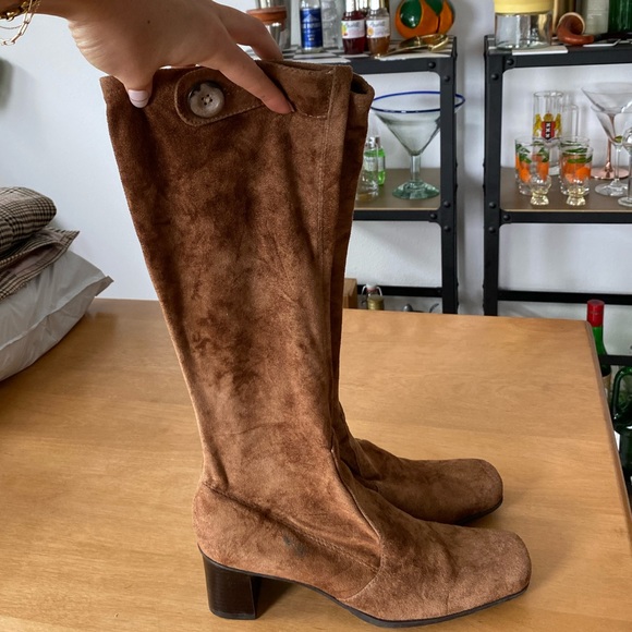 Suede Franco Sarto Boots | Knee-high suede tall boots - Picture 5 of 6